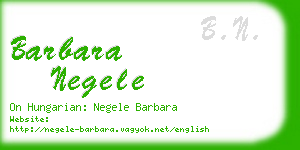 barbara negele business card